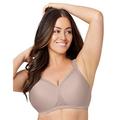 Glamorise Women's Full Figure MagicLift Non-Padded Wirefree T-Shirt Bra #1080 Full Cup Full Coverage Bra, Beige (Taupe 260), 36G (Manufacturer Size:36G)