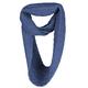 Love Cashmere Ladies Zig-Zag 100% Cashmere Infinity Scarf Snood - Denim Blue - made in Scotland