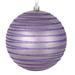 Vickerman 527641 - 4" Lavender Candy Glitter Ball Christmas Tree Ornament (4 pack) (N187686D)