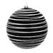 Vickerman 527306 - 4" Black Candy Glitter Ball Christmas Tree Ornament (4 pack) (N187617D)