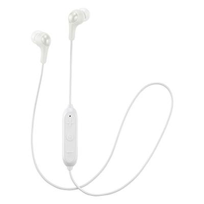 JVC Soft Wireless Earbud with Stayfit Tips, Remote and Mic and Bluetooth White (HA-FX9BTW)