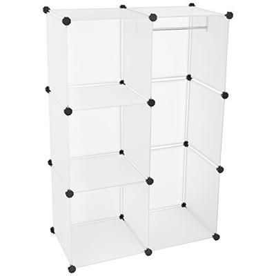 Mind Reader Storage Cube Organizer Cabinet, Wardrobe Closet Clothing Storage Shelf