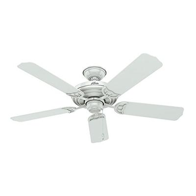 Hunter 53054 Sea Air 52-Inch 5-Blade ETL Damp Rated Ceiling Fan with White Plastic Blades
