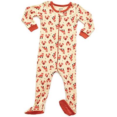 Leveret Kids Fox Baby Girls Footed Pajamas Sleeper 100% Cotton 100% Cotton (Size 2 Toddler)