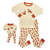 Leveret Kids & Toddler Pajamas Matching Doll & Girls Pajamas 100% Cotton Pjs Set (Fox, 3 Years) screenshot. Sleepwear directory of Clothes.