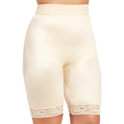 Rago Women's Plus-Size Hi Waist Bike Shaper, Beige, 6X-Large (42)