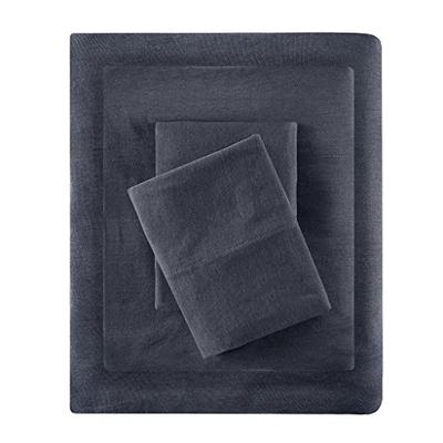 Intelligent Design Cotton Blend Jersey Knit All Season Sheet Set Dark Grey Twin