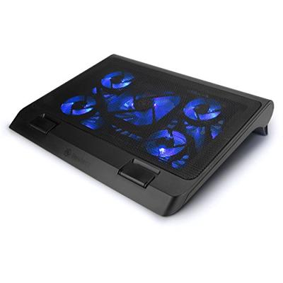 ENHANCE Gaming Laptop Cooling Pad Stand with LED Cooler Fans, Adjustable Height, Dual USB Port for 1