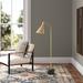 Joss & Main Celyn 54" Arched Floor Lamp Metal in Yellow | 54 H x 20.75 W x 8.75 D in | Wayfair E9E9C923BB9F404DA20B8914B5A3B24D