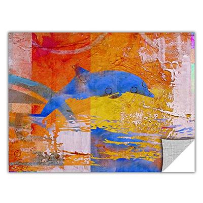 ArtWall Art Appealz Dolphin Removable Wall Art Graphic by Greg Simanson, 36 by 48-Inch