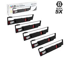 LD Compatible Printer Ribbon Cartridge Replacement for AMT Datasouth 130074 (Black, 5-Pack)