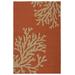 "Jaipur Living Bough Out Indoor/ Outdoor Floral Orange/ Taupe Area Rug (5'X7'6"") - RUG101882"