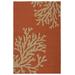 "Jaipur Living Bough Out Indoor/ Outdoor Floral Orange/ Taupe Area Rug (7'6""X9'6"") - RUG101883"