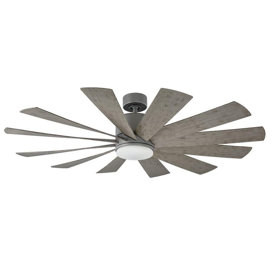 Modern Forms Windflower Outdoor Rated 60 Inch Ceiling Fan with Light Kit - FR-W1815-60L27GHWG