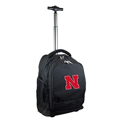 NCAA Nebraska Cornhuskers Expedition Wheeled Backpack, 19-inches, Black