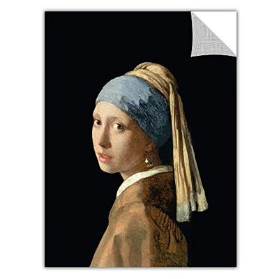 ArtWall "Girl with a Pearl Earring Removable Graphic Wall Art by Johannes Vermeer, 36 by 44-Inch