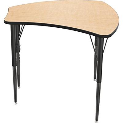 Balt Shapes Collaboration Classroom Desk, Fusion Maple Top, Adjustable Legs (90580)