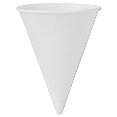 SOLO Cup Company Cone Water Cups, Cold, Paper, 4oz, White, 200/Bag, 25 Bags/Carton