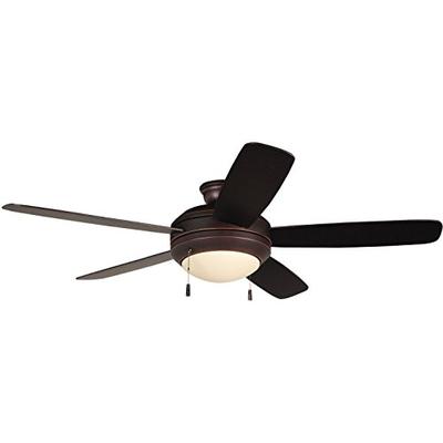 Craftmade Ceiling Fan with LED Light HE52OBG5-LED Helios 52 Inch, Oiled Bronze Gilded