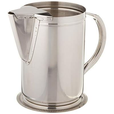 Winco Stainless Steel Water Pitcher with Guard, 64-Ounce