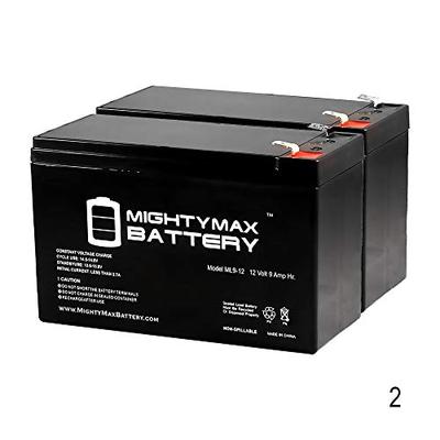 Mighty Max Battery 12V 9AH Battery for Razor EcoSmart Metro Electric Scooter - 2 Pack Brand Product