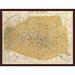 Global Gallery Gilded Map of Paris by Joannoo Graphic Art on Wrapped Canvas in Yellow | 16 H x 20 W x 1.5 D in | Wayfair GCF-459227-1216-131