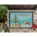 East Urban Home Smooth Collie Christmas Non-Slip Outdoor Door Mat Synthetics in White | Rectangle 2' x 3' | Wayfair