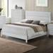 Glory Furniture Burlington Panel Bed Wood & /Upholstered/Faux leather in White | 48 H x 58 W x 81 D in | Wayfair G2400A-FB