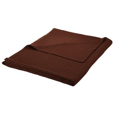 Superior Twin/Twin XL Blanket 100% Cotton, for All Season, Diamond Design, Chocolate