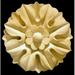 Alston Inc. Circular Floral 10"H x 10"W x 1 1/2"D Rosette Applique Wood in Brown | 10 H x 10 W x 1.5 D in | Wayfair 9020