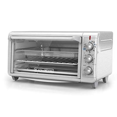 BLACK+DECKER TO3265XSSD Extra Wide Crisp 'N Bake Air Fry Toaster Oven Fits 9" x 13" Pan Silver