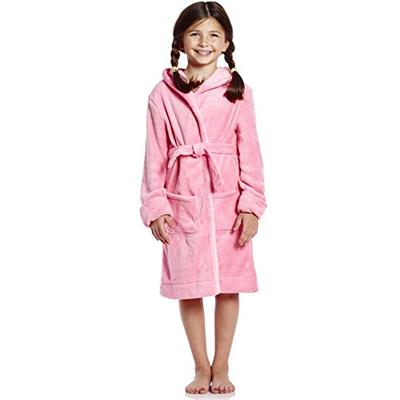 Leveret Kids Robe Fleece Sleep Girls Robe Light Pink Size 10 Years