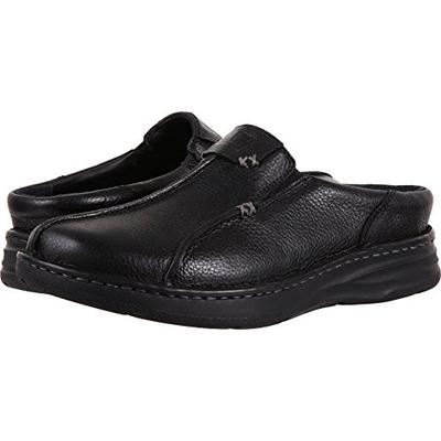 Drew Shoe Men's Drew Lightweight Fashion Clogs, Black, Leather, 11.5 4W