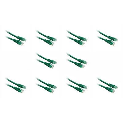 C&E Cat5e 35-Foot Ethernet Patch Cable, Snagless/Molded Boot, 10-Pack, Green (CNE50031)