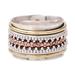 Royal Trance,'Dot Motif Sterling Silver Spinner Ring from India'