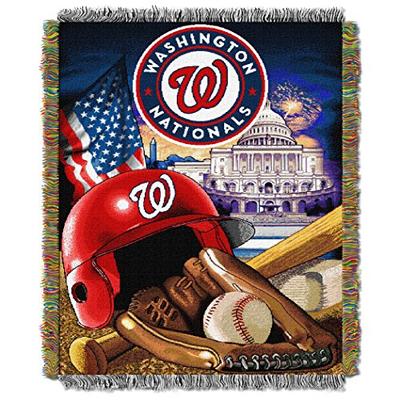 The Northwest Company MLB Washington Nationals Home Field Advantage Woven Tapestry Throw, 48" x 60
