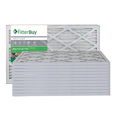 FilterBuy 12x24x1 MERV 8 Pleated AC Furnace Air Filter, (Pack of 12 Filters), 12x24x1 - Silver