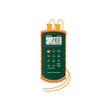 Extech 421502-NIST Type J/K Dual Input Thermometer with Alarm and NIST screenshot. Weather Instruments directory of Home Decor.