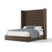 Wade Logan® Grasser Solid Wood & Low Profile Standard Bed Wood & /Upholstered/Revolution Performance Fabrics® in Brown | Wayfair