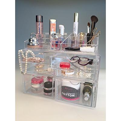 Beauty Acrylic Makeup Organizer Luxury Cosmetics Acrylic Clear Case Storage Insert Holder Box (2168)