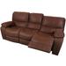 Red Barrel Studio® Rashida 87" Pillow Top Arm Reclining Sofa Microfiber/Microsuede in Brown | 40 H x 87 W x 38 D in | Wayfair