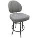 Red Barrel Studio® Shiela Swivel 26" Counter Stool Upholstered/Metal in Gray | 42 H x 20.5 W x 23 D in | Wayfair 4BA057472A1F40B182AFAAD2B870F239