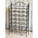 Lark Manor™ Apisan 24 Bottle Floor Wine Bottle Rack Metal in Green | 38.5 H x 22 W x 9 D in | Wayfair B86C810E96314F27B942BD994DBA0C29