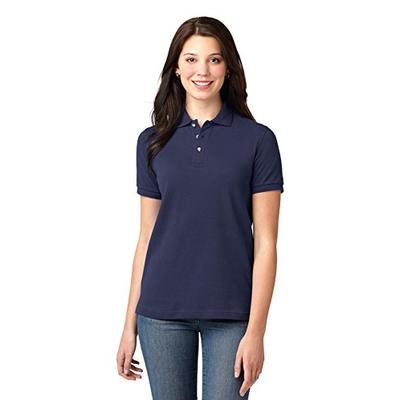 Port Authority Ladies Pique Knit Sport Shirt, M, Navy