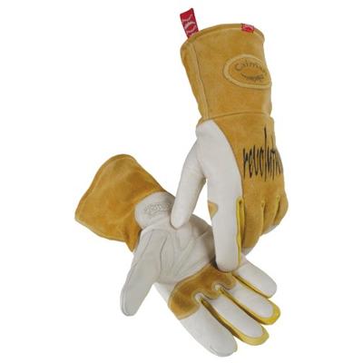Caiman 1810-5 Large Metal Inert Gas and Multi Task Glove with Unlined Cow Grain Leather Palm and Two