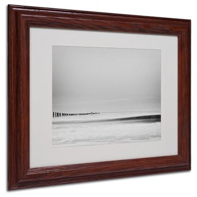 Phase Encoding Matted Framed Art by Geoffrey Ansel Agrons in Wood Frame, 11 by 14-Inch