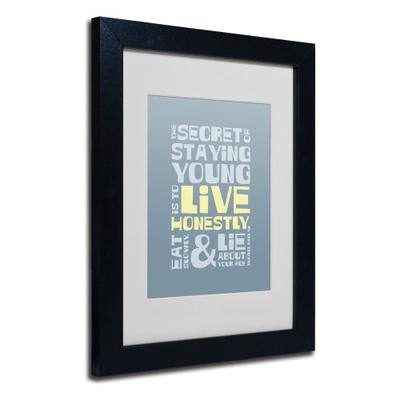 Live Honestly I Matted Artwork by Megan Romo with Black Frame, 11 by 14-Inch