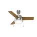 Hunter 59303 36" Aker Ceiling Fan Hunter Light, Small, Brushed Nickel