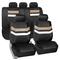 FH Group Leather Full Set Seat Covers Beige Airbag Safe PU006BEIGE115 & Split Bench Ready
