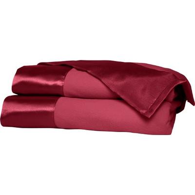 Shavel All Seasons Year Round Sheet Blanket with Satin Hem, Twin, Wine